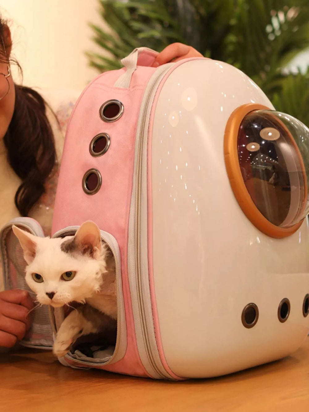 Mochila Cápsula Espacial SmartPaw – Janela Panorâmica